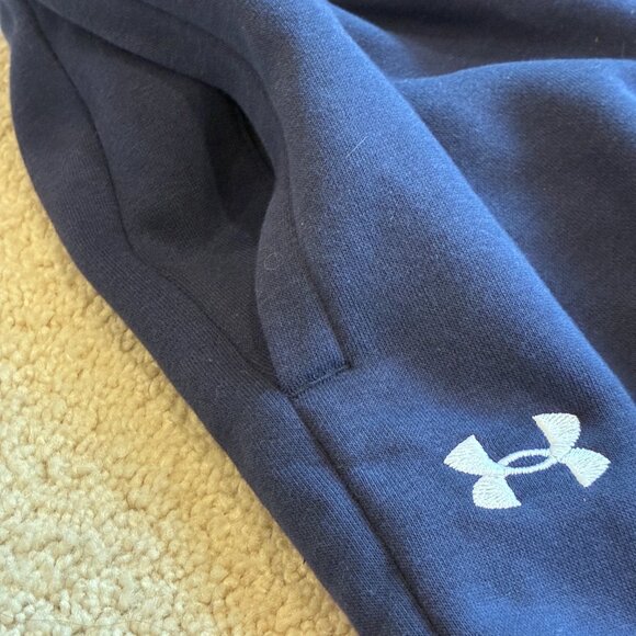 Under Armour Fleece Navy Blue Women's Sweatpants LIKE NEW Size X-Large - Picture 4 of 9